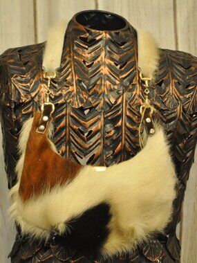 Cowhide Shoulder Bag w/ Horse Bit Hardware – Handmade Western Purse